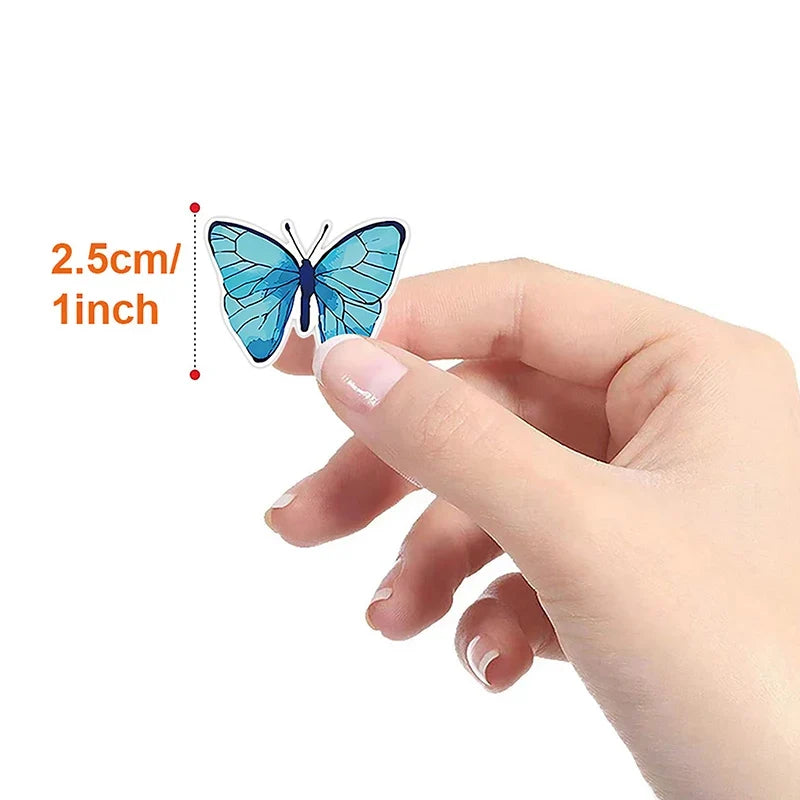 500 Pcs Butterfly & Flower Stickers Roll – Colorful Decals