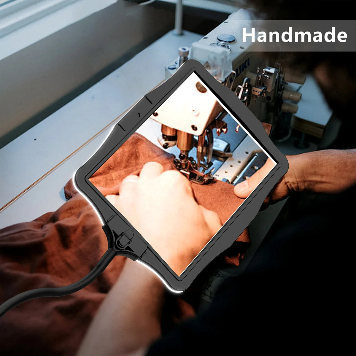 Desktop LED Magnifying Glass – Foldable, Portable & Floor Stand