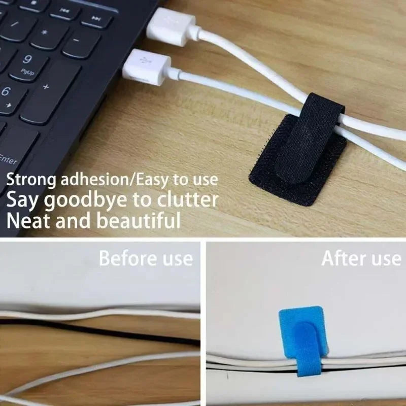 Reusable Cable Ties – Self-Adhesive Cord Organizer Straps
