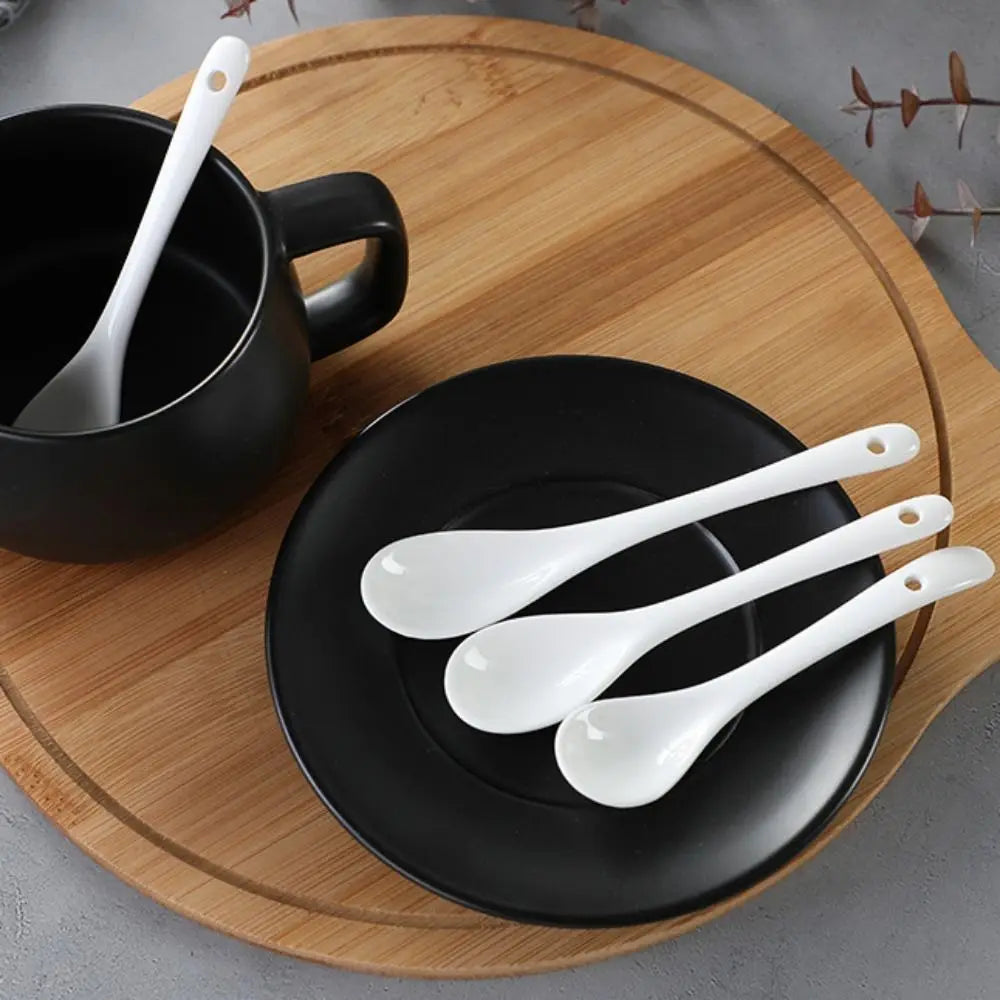 Ceramic Long Handle Spoon – Coffee, Tea, Honey & Ice Cream