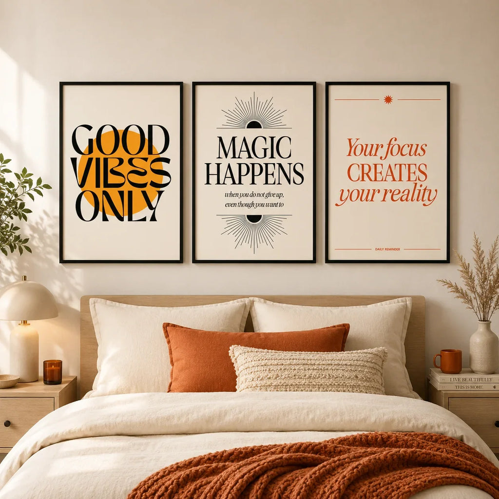Nordic Minimalist Inspirational Quote Canvas Wall Art Print