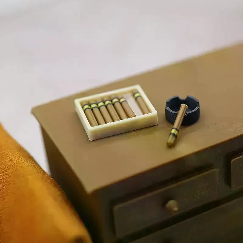 Pretend Play Miniature Cigar Ashtray 1 12 Scale Dollhouse Cigarette