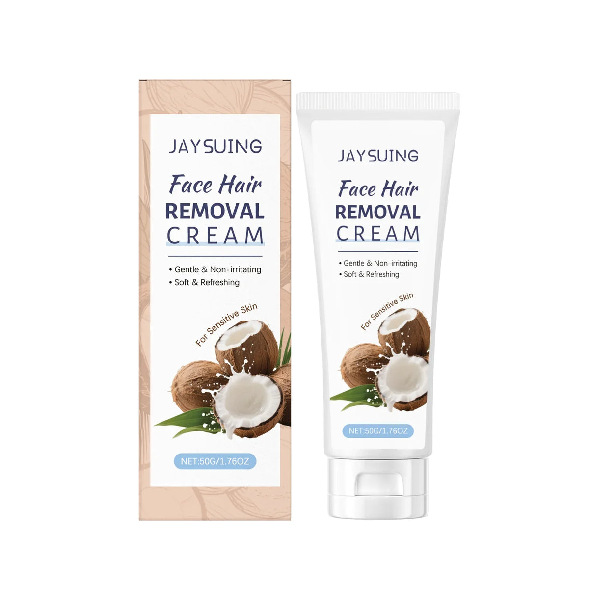 Jaysuing Coconut Facial Hair Removal Cream – 50g | Gentle