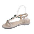 Bohemian Crystal Wedge Sandals – Women's Open Toe Gladiator