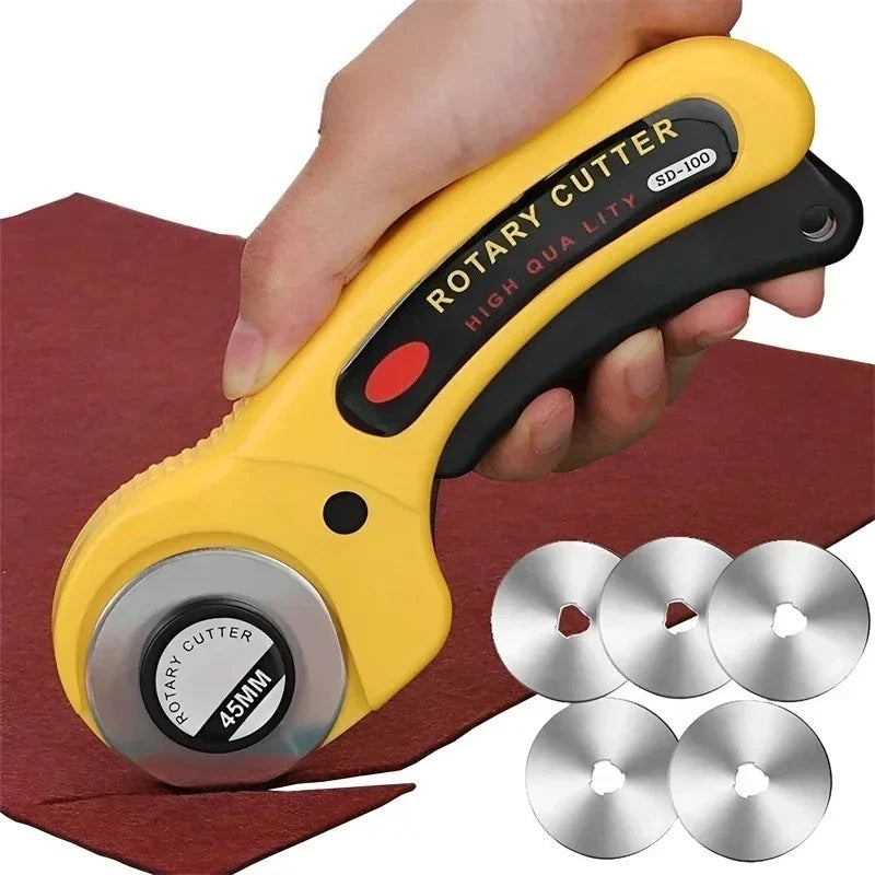 45mm Rotary Cutter – Leather, Fabric & Quilting Circular Blade