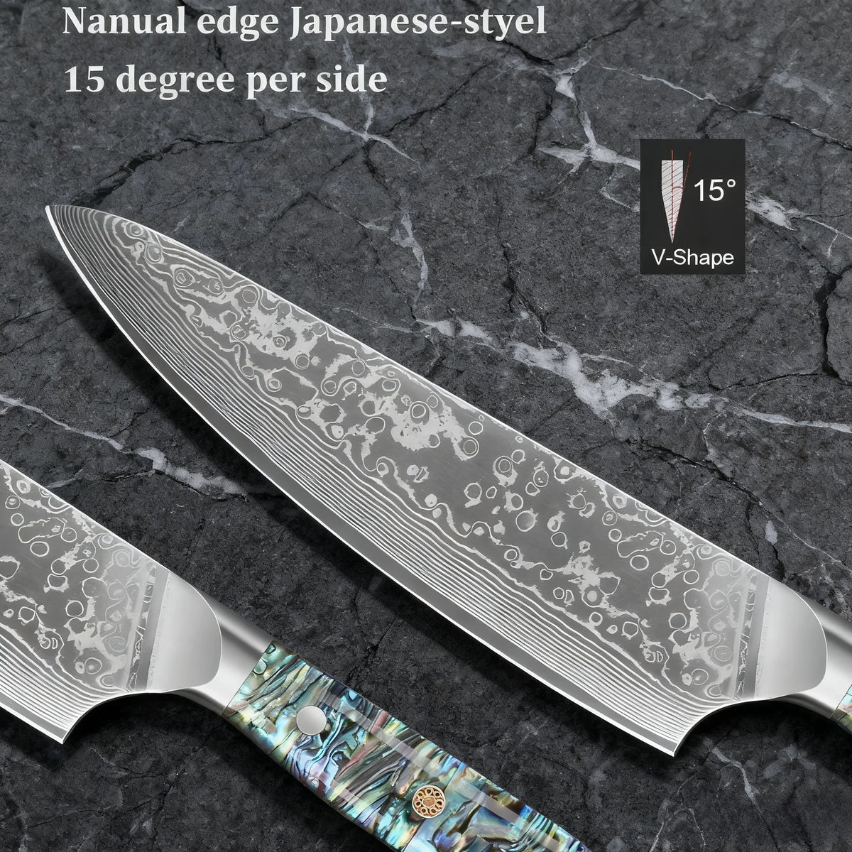 67-Layer Damascus Steel Chef Knife – Professional Kitchen Knife