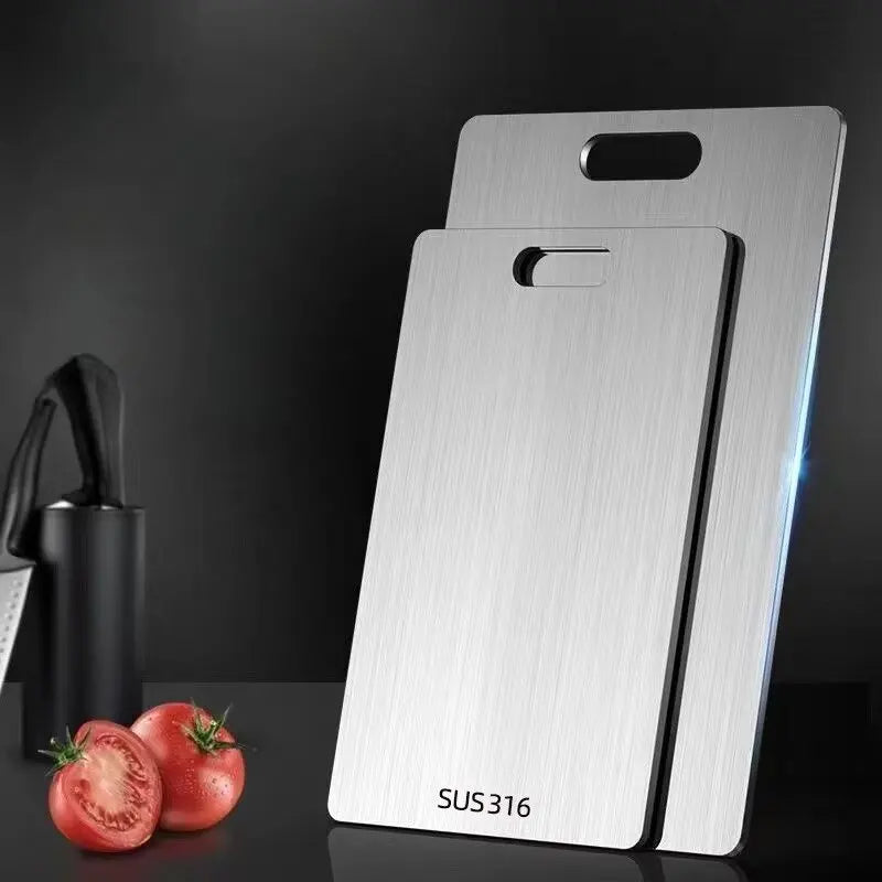 Stainless Steel Double-Sided Cutting Board | Antibacterial Kitchen