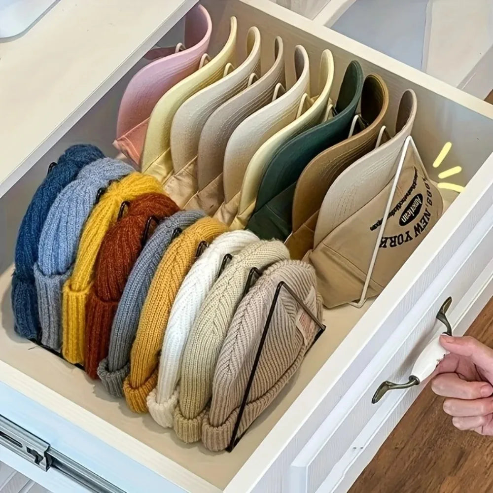 Iron Hat Storage Rack – Freestanding Stand Holds 9 Hats