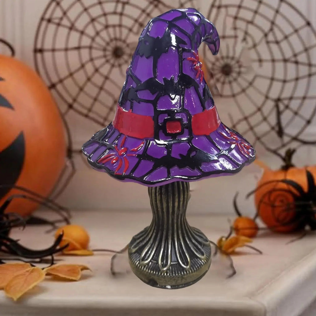 Witch Hat Desk Lamp – Halloween Table Light | Resin Décor