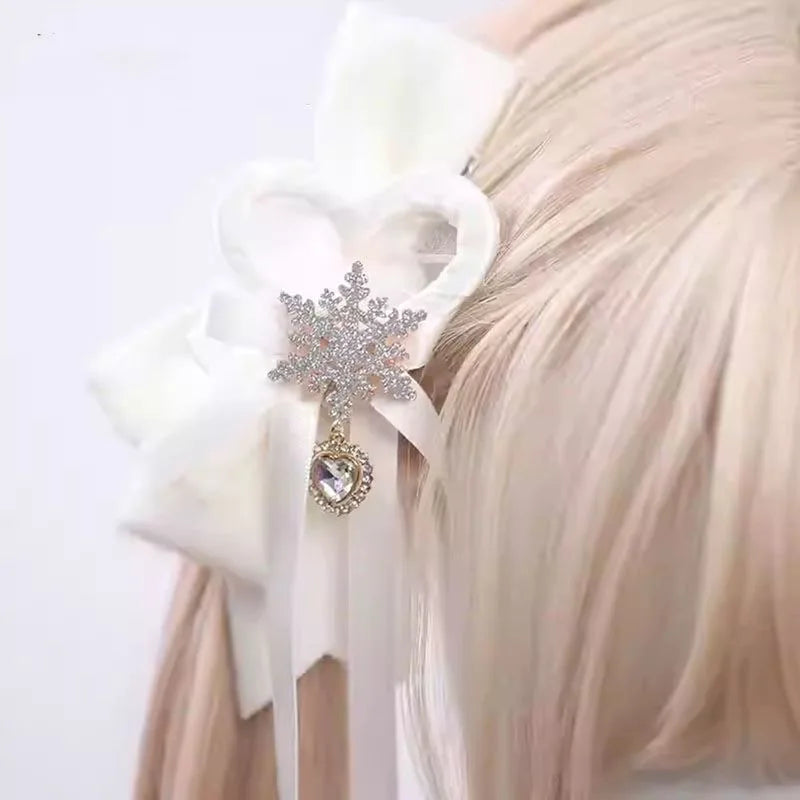 3D Snowflake Hair Clip – Cute Christmas Hairpin for Women