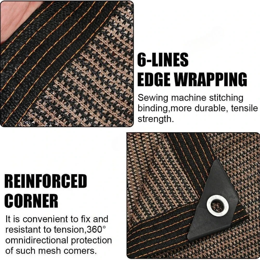 Garden Shade Cloth with Grommets | Patio Pergola Sun Cover