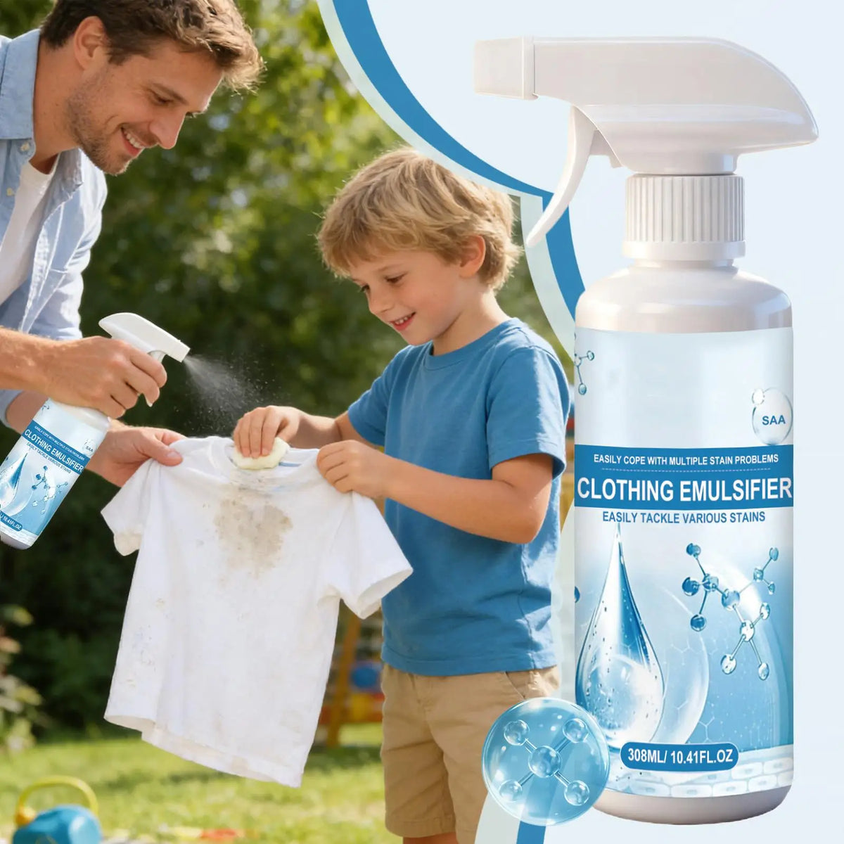 Enzyme Laundry Stain Remover Spray 308ml – Scented & Fabric-Safe