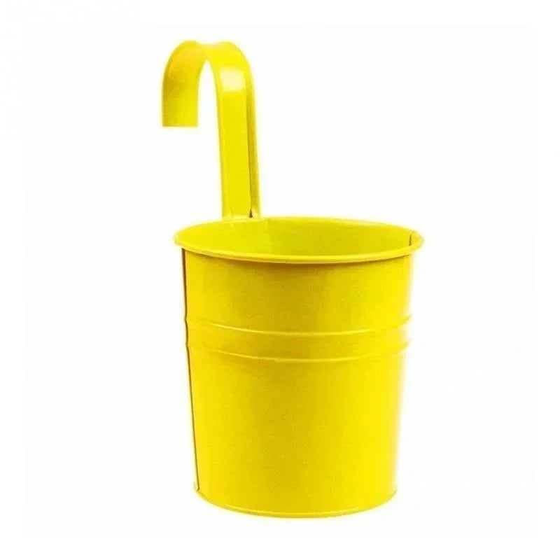Iron Wall Hanging Flower Pot with Hook – Balcony Planter