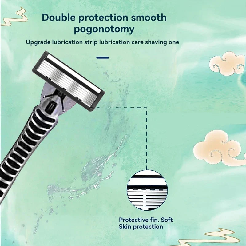 6-Layer Double Edge Safety Razor – Vintage Manual Shaver