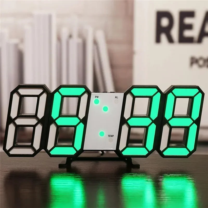 LED Digital Wall Clock – Alarm, Temperature & Date | Modern