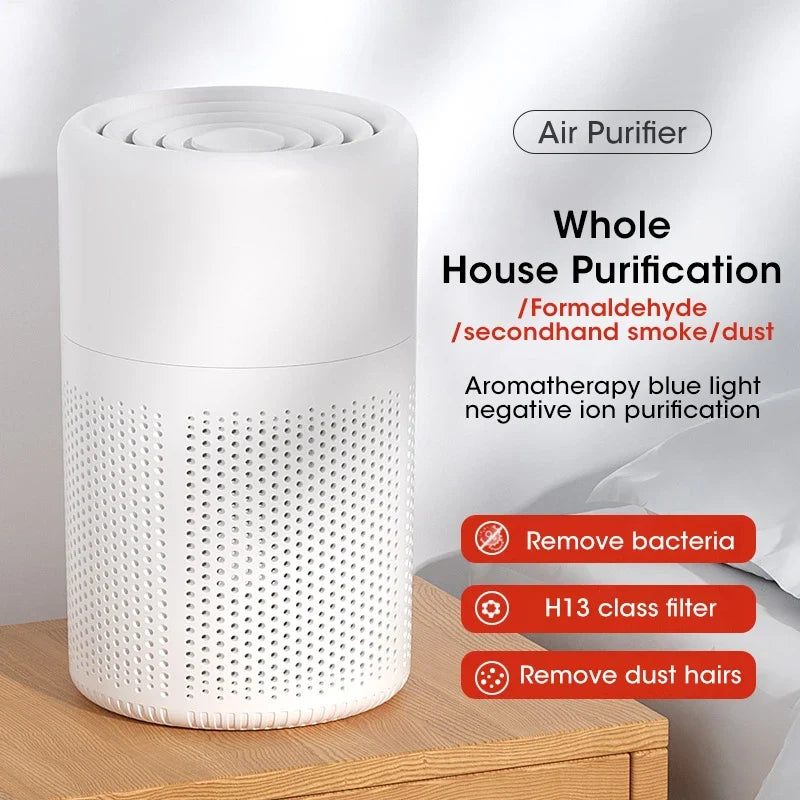 NOCCLILI Mini Desktop Air Purifier H13 HEPA – Home Office Car