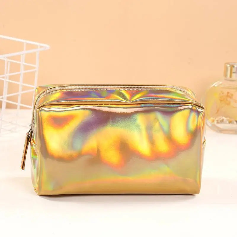 Holographic Laser Cosmetic Bag | Waterproof Travel Makeup Organizer