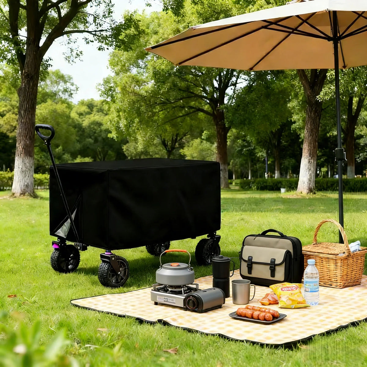 Multi-purpose Folding Trolley Cover Suitable Most Outdoor Trolleys
