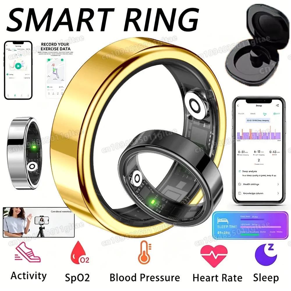 R10 Smart Ring Charging Case Men Women Health Sleep Monitor 5ATM