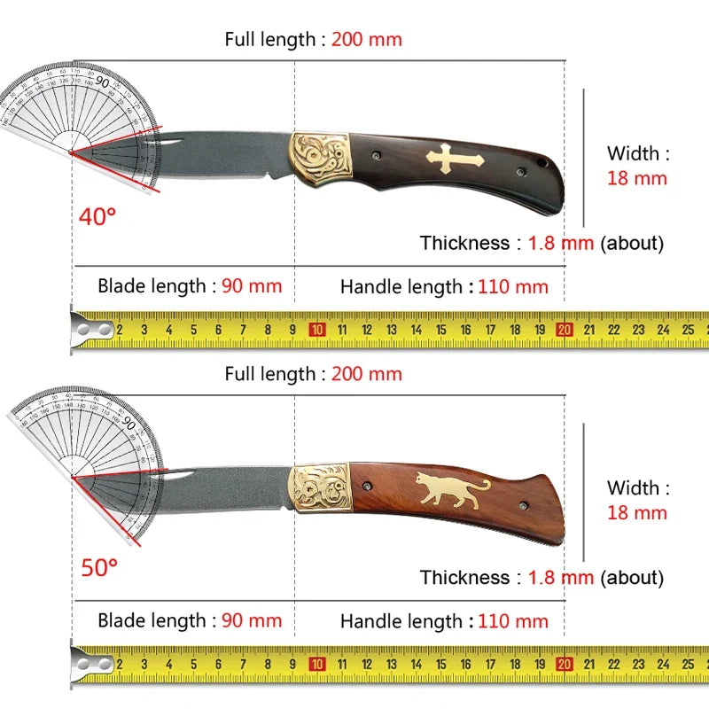 InLeung Folding Kitchen Knife – Stainless Steel Utility Blade