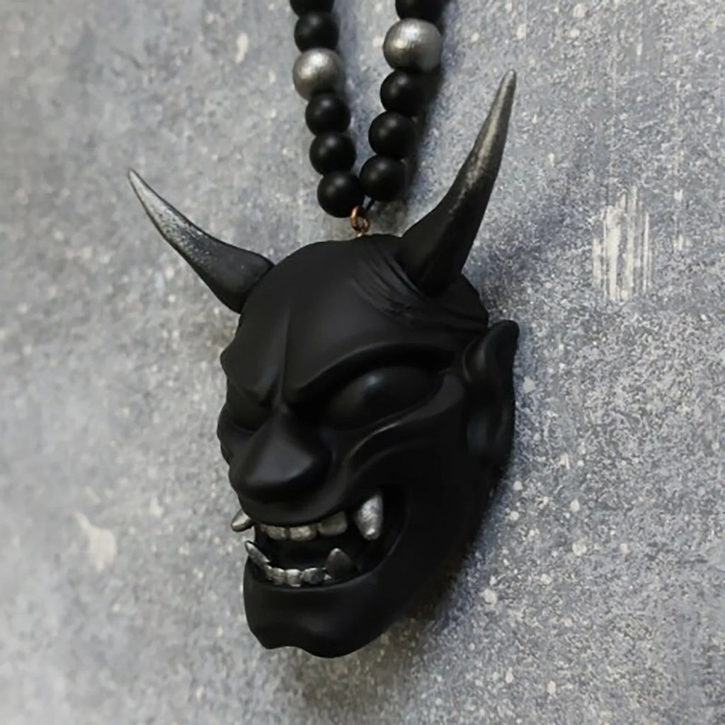 Japanese Oni Hannya Kabuto Helmet Car Mirror Charm Pendant