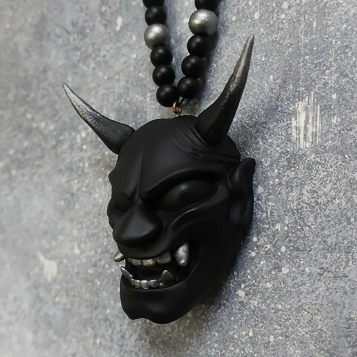 Japanese Oni Hannya Kabuto Helmet Car Mirror Charm Pendant