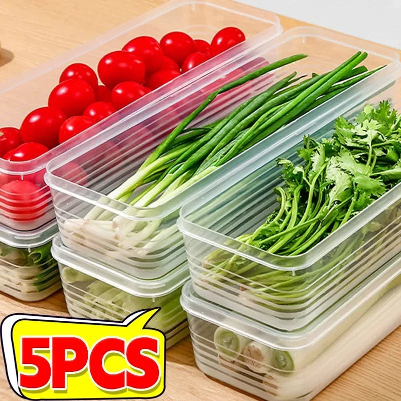 Fresh Box Refrigerator Storage Boxes Scallions Food Container Lid