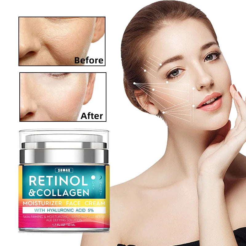 Retinol Cream Face Hyaluronic Acid Day-night Anti-aging Moisturizer