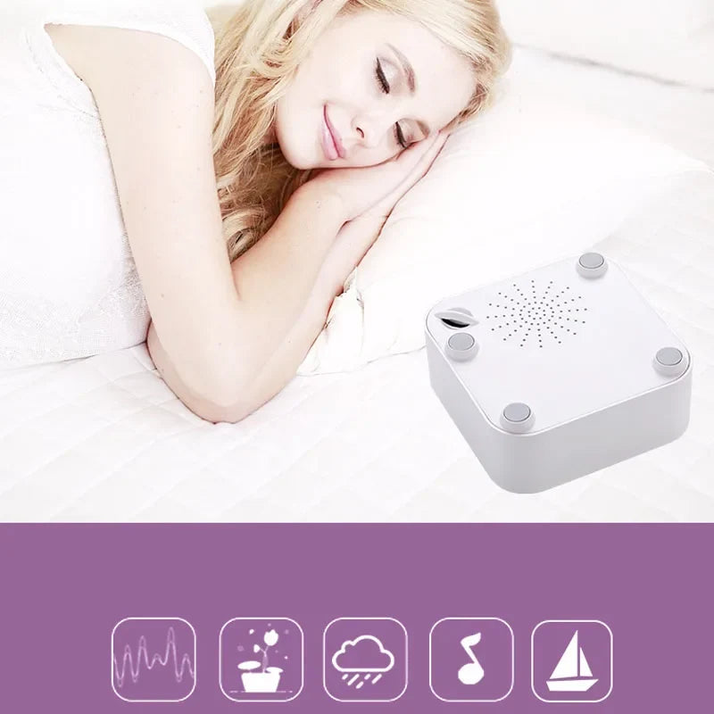 White Noise Machine USB Rechargeable | 9 Sounds, Timer, Sleep Aid