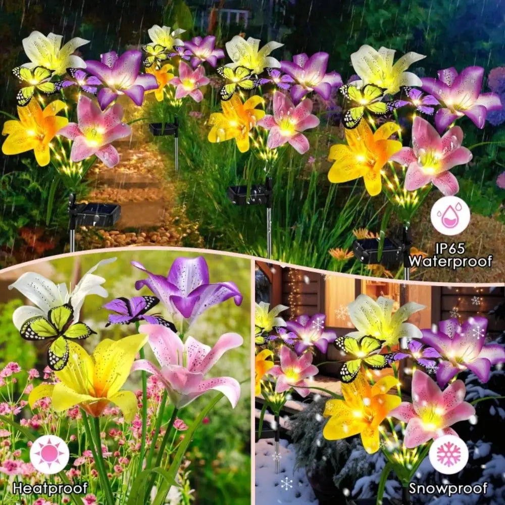 Solar Butterfly Flower Garden Light | Waterproof LED Ground Lamp