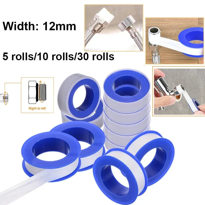 PTFE Thread Seal Tape 5/10/30 Rolls – Plumbing Pipe Tape