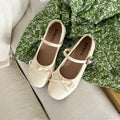 YBQJOO Women's Vintage Mary Jane Ballet Flats – Butterfly Knot