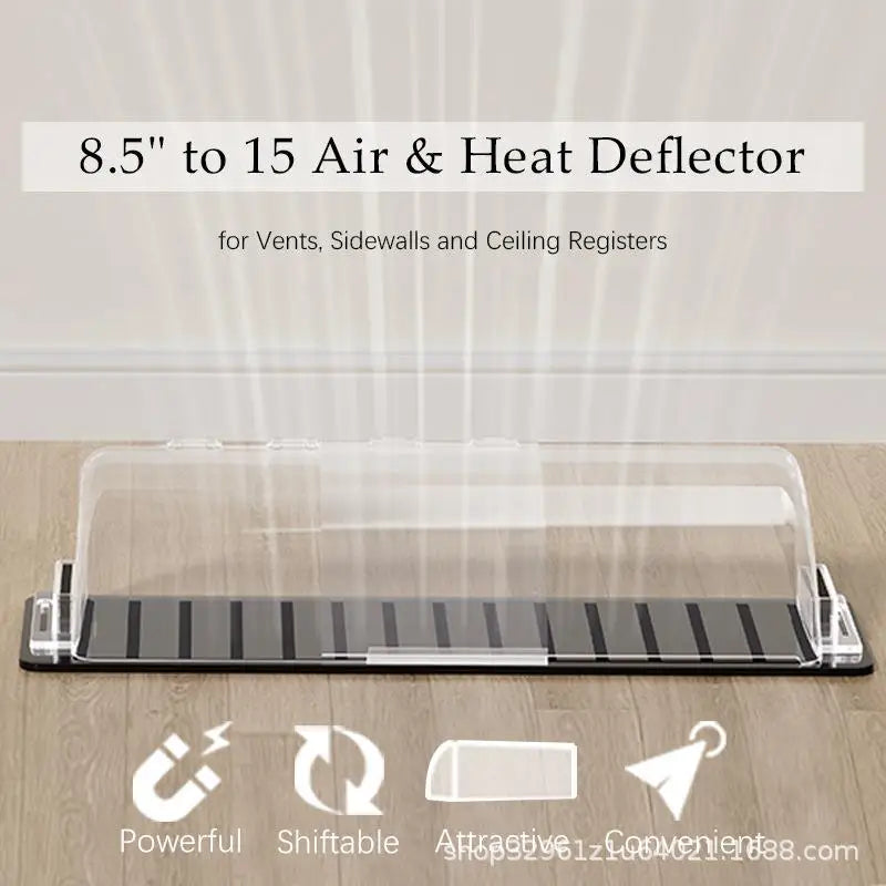Adjustable AC Air Vent Deflector – Clear Acrylic Airflow Redirect