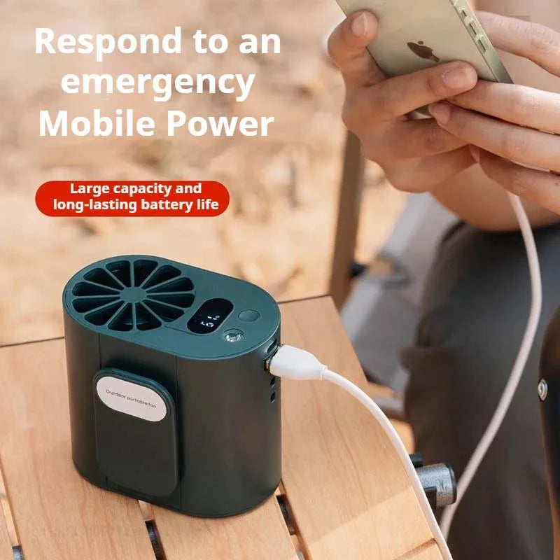 Portable USB Mini Waist Clip Fan – 3 Speeds, 10Hr Battery