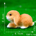White Hare Dollhouse Ornament Easter Decoration Resin Bunny Statue
