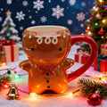 Kawaii Gingerbread Man Ceramic Mug | 3D Christmas Cup 300ML