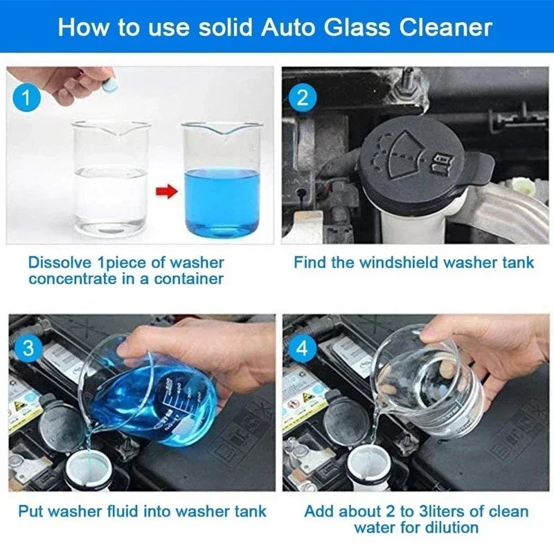 Windshield Washer Effervescent Tablets – Concentrated 20/50/100pk