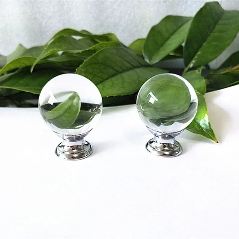 Clear Crystal Round Cabinet Knobs – Glass Drawer & Door Pulls