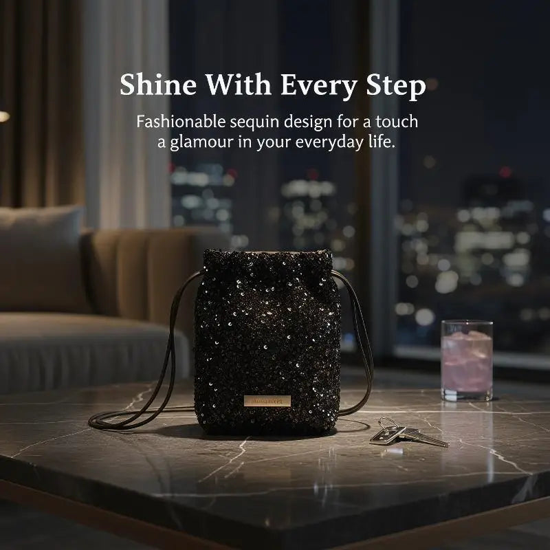 Sequin Mini Crossbody Bag – Shiny Shoulder Phone Bag