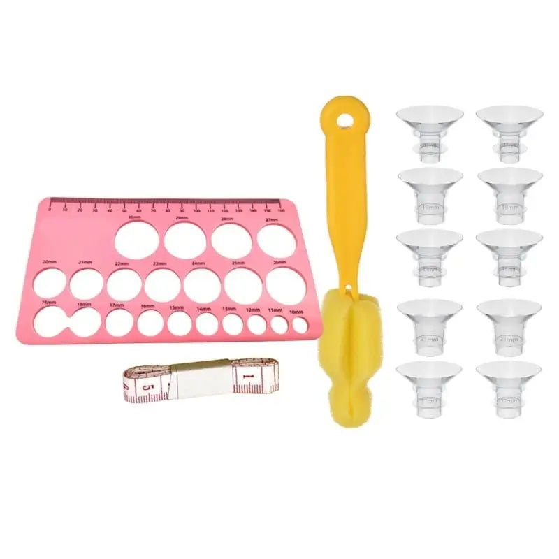 Breast Flange Converter Inserts 13–21mm Soft Silicone + Size Guide