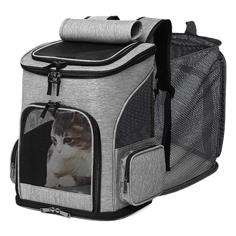 Expandable Pet Carrier Backpack for Cats & Small Dogs