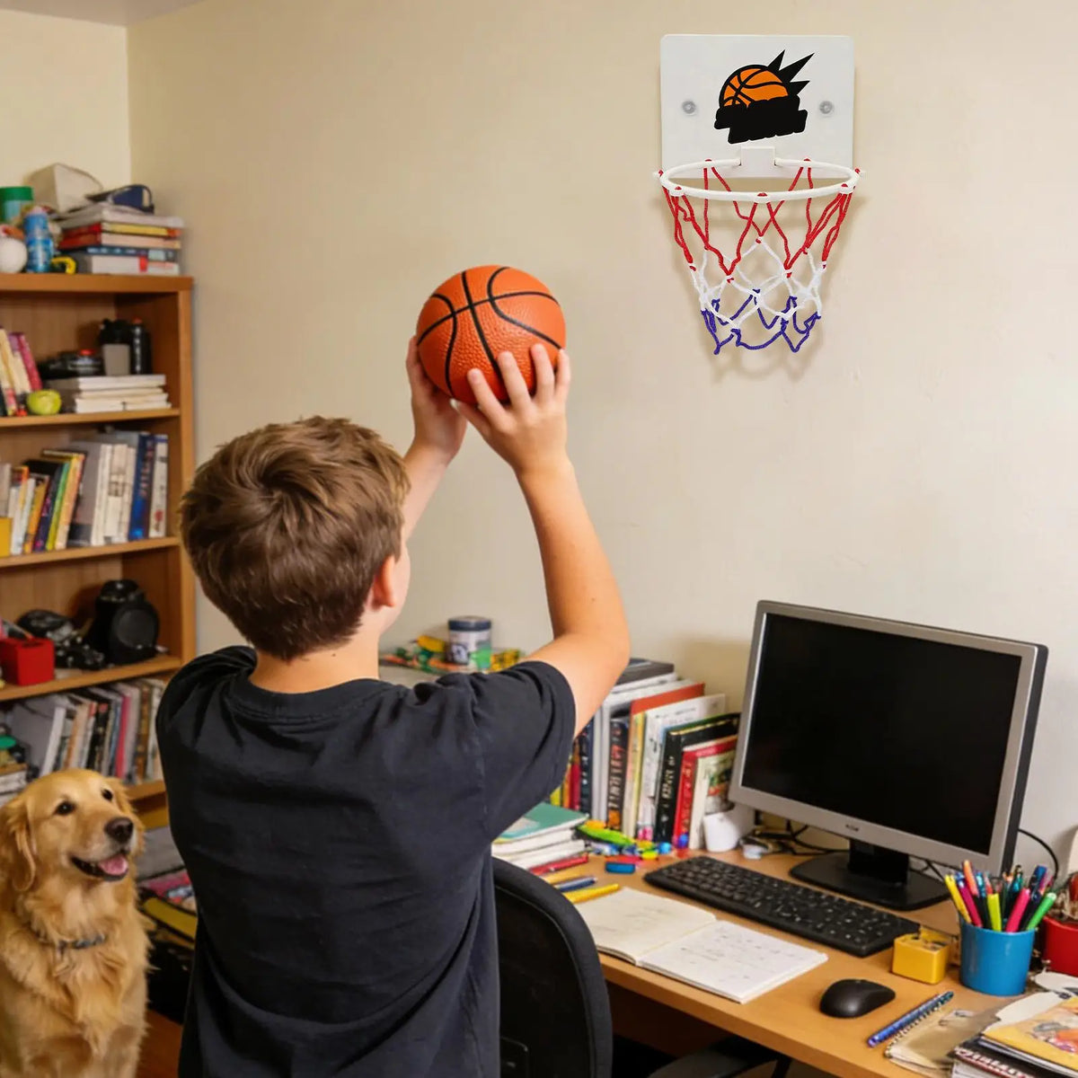 Kids Mini Basketball Hoop Set – Suction Cup Indoor Toy