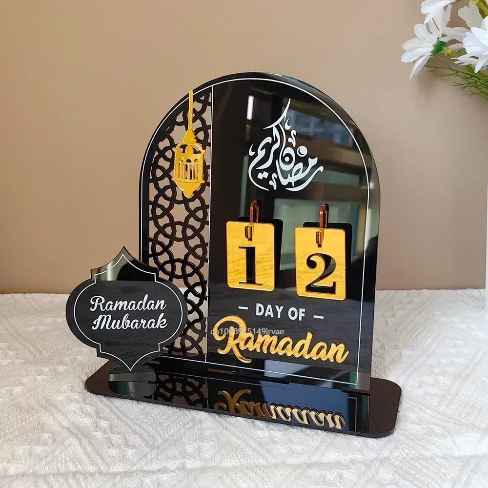 Acrylic Ramadan Countdown Calendar Gifts Day Replacing Number 2025