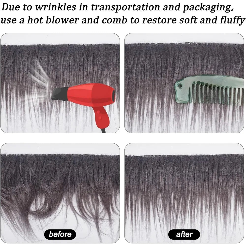 Faux Fur Fabric Strips – 4 Colors Shaggy Plush Craft Patches