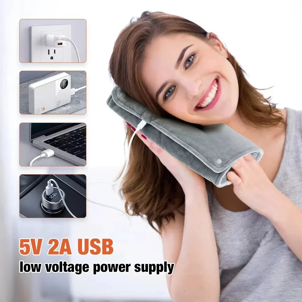 USB Electric Heating Pad – Machine-Washable Microplush Mat