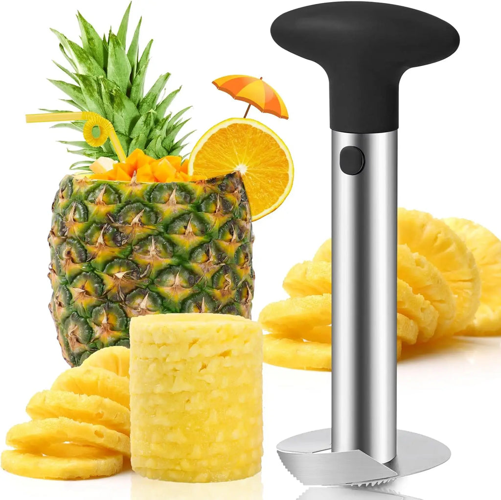 Stainless Steel Pineapple Corer & Slicer – Serrated Blade Tool