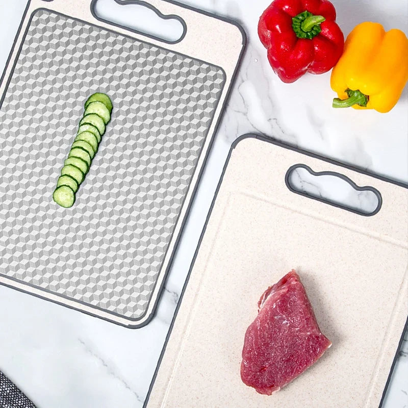 Dual-Sided Stainless Steel Cutting Board – Large Chopping Board