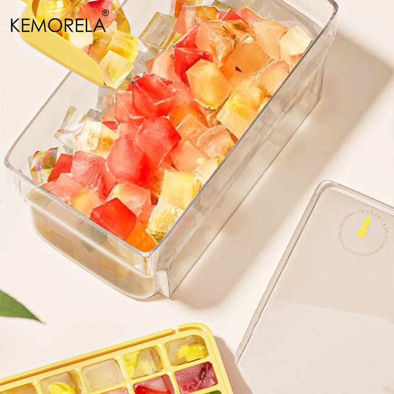 68-Grid Ice Cube Tray with Lid & Storage Box | Easy Release