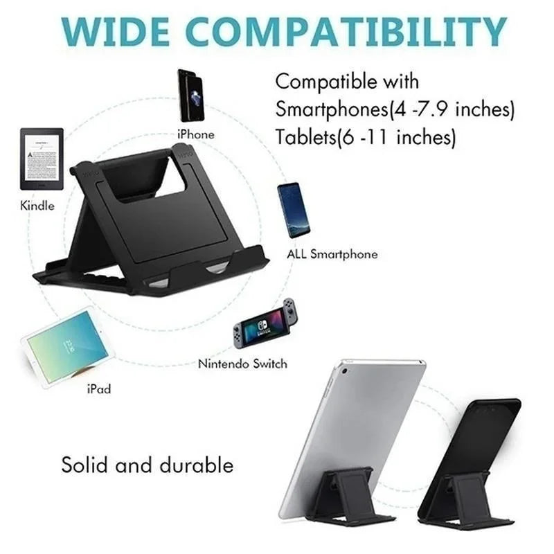 Flexible Foldable Phone & Tablet Desk Stand – Universal