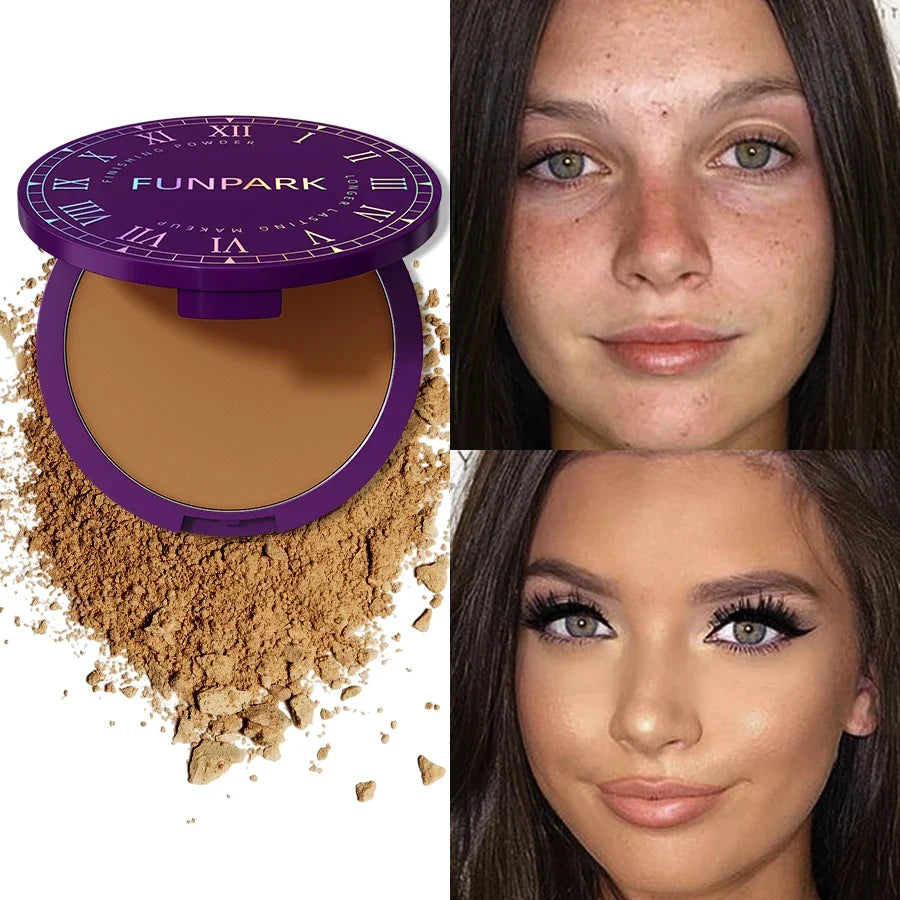 FUNPARK Matte Pressed Powder Foundation – 5 Shades Full Coverage
